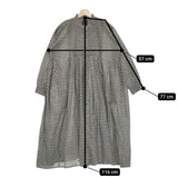maison de SOIL ピンタック COTTON REPETITIONAL FLOWER BLOCK PRINT インド製 ワンピース 23AW グリーン メゾンドソイル【中古】4-1214M♪