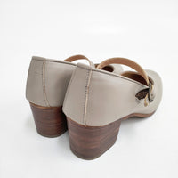 harmonie par conges payes アルモニーパーコンジェペイエ ストラップヒールパンプス サイズM パンプス ベージュ レディース【中古】5-0607M◎