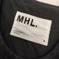 MHL. ノースリーブ CONTRAST WRAP COTTON 595-1256500 ワンピース ネイビー レディース エムエイチエル【中古】5-0521S∞