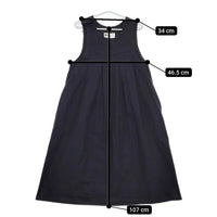 MHL. ノースリーブ CONTRAST WRAP COTTON 595-1256500 ワンピース ネイビー レディース エムエイチエル【中古】5-0521S∞