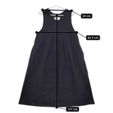 MHL. ノースリーブ CONTRAST WRAP COTTON 595-1256500 ワンピース ネイビー レディース エムエイチエル【中古】5-0521S∞