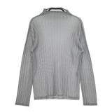 PLEATS PLEASE ISSEY MIYAKE ハイネック プリーツ PP61-FK302 長袖Ｔシャツ カットソー ロンＴ グレー レディース プリーツプリーズ【中古】5-0220M∞