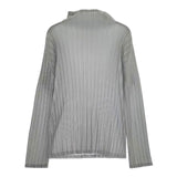 PLEATS PLEASE ISSEY MIYAKE ハイネック プリーツ PP61-FK302 長袖Ｔシャツ カットソー ロンＴ グレー レディース プリーツプリーズ【中古】5-0220M∞