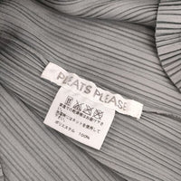 PLEATS PLEASE ISSEY MIYAKE ハイネック プリーツ PP61-FK302 長袖Ｔシャツ カットソー ロンＴ グレー レディース プリーツプリーズ【中古】5-0220M∞