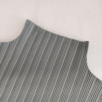 PLEATS PLEASE ISSEY MIYAKE ハイネック プリーツ PP61-FK302 長袖Ｔシャツ カットソー ロンＴ グレー レディース プリーツプリーズ【中古】5-0220M∞
