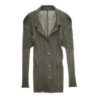 PLEATS PLEASE ISSEY MIYAKE 4Bジャケット プリーツ PP63-JD411 ジャケット カーキ レディース プリーツプリーズ【中古】5-0220M∞