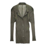 PLEATS PLEASE ISSEY MIYAKE 4Bジャケット プリーツ PP63-JD411 ジャケット カーキ レディース プリーツプリーズ【中古】5-0220M∞