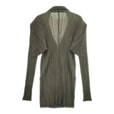 PLEATS PLEASE ISSEY MIYAKE 4Bジャケット プリーツ PP63-JD411 ジャケット カーキ レディース プリーツプリーズ【中古】5-0220M∞