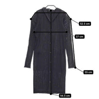 PLEATS PLEASE ISSEY MIYAKE フード付き プリーツ PP11-JA173 コート ブラック レディース プリーツプリーズ【中古】5-0220M∞