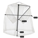 Acuta 10073573 ブロードブザムワイドパールボタンシャツ プルオーバー ブラウス シャツ ホワイト レディース アクータ【中古】5-0311M♪