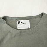 MHL. DRY COTTON JERSEY 定価12100円 595-4269504 2 長袖Ｔシャツ カットソー ロンＴ 24SS グレー系 レディース エムエイチエル【中古】4-1230M♪