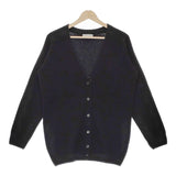 MARGARET HOWELL 578-3264002 MERINO CASHMERE カシミヤ スコットランド製 カーディガン 23AW ブラック マーガレットハウエル【中古】4-1223T♪