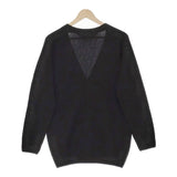 MARGARET HOWELL 578-3264002 MERINO CASHMERE カシミヤ スコットランド製 カーディガン 23AW ブラック マーガレットハウエル【中古】4-1223T♪