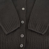 MARGARET HOWELL 578-3264002 MERINO CASHMERE カシミヤ スコットランド製 カーディガン 23AW ブラック マーガレットハウエル【中古】4-1223T♪