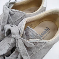 ASAHI BELTED LOW SUEDE 24cm スニーカー グレー レディース アサヒ【中古】5-0223G◎