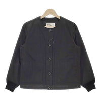 MHL. 595-8225505 サイズ3 DRY COTTON TWILL ノーカラー 中綿 ブルゾン ブラック レディース エムエイチエル【中古】4-1223T♪