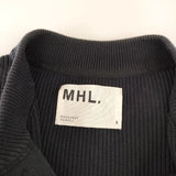 MHL. 595-8264502 BRUSHED YARN COTTON コットン カーディガン 濃紺 ネイビー レディース エムエイチエル【中古】5-0211M∞