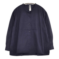 MHL. 595-2253505 UPCYCLING COTTON 日本製 サイズ2 長袖シャツ 2022 ネイビー レディース エムエイチエル【中古】5-0728M△