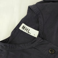 MHL. 595-2253505 UPCYCLING COTTON 日本製 サイズ2 長袖シャツ 2022 ネイビー レディース エムエイチエル【中古】5-0728M△