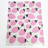 marimekko PIENI MANSIKKA 約54cm×145cm イチゴ ファブリック 生地 生地 ライトグリーン ピンク レディース マリメッコ【中古】5-0217G◎