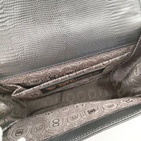 TOFF&LOADSTONE 型押し レザー ショルダーバッグ ブラック レディース トフアンドロードストーン【中古】5-0707G◎