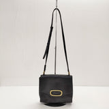 TOFF&LOADSTONE 型押し レザー ショルダーバッグ ブラック レディース トフアンドロードストーン【中古】5-0707G◎