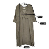 evam eva E211T123 カシュクール リネン ワンピース カーキ レディース エヴァムエヴァ【中古】5-0311M♪