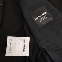 and wander 未使用 plain tailored strech Jacket M 定価52800円 ストレッチテーラードジャケット ブラック アンドワンダー【中古】5-0209M♪