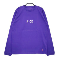 grown in the sun 未使用品 RICE EATER L/S TEE サイズS 定価9000円 長袖Tシャツ ロンT パープル レディース グローンインザサン【中古】5-0209M♪