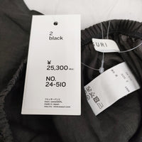 susuri フルッターパンツ 定価25300円 24-510 サイズ2 イージーワイド パンツ 24SS ブラック レディース ススリ【中古】5-0311M♪