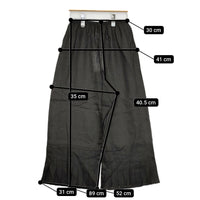 susuri フルッターパンツ 定価25300円 24-510 サイズ2 イージーワイド パンツ 24SS ブラック レディース ススリ【中古】5-0311M♪
