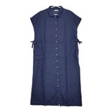fog linen work リネン ノースリーブ ワンピース ネイビー レディース フォグリネンワーク【中古】5-0702S∞