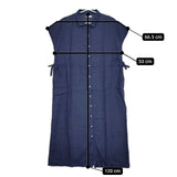fog linen work リネン ノースリーブ ワンピース ネイビー レディース フォグリネンワーク【中古】5-0702S∞