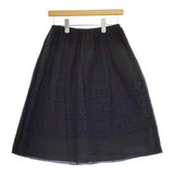 mina perhonen sun moss リネン 刺繍 ss5877 スカート ブラック レディース ミナペルホネン【中古】5-0409M∞