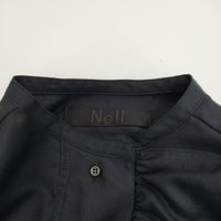 Nell 182-40263 フリル ウール混 ペチスカート付き ワンピース ネイビー レディース ネル【中古】4-1227T♪