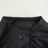 Nell 182-40263 フリル ウール混 ペチスカート付き ワンピース ネイビー レディース ネル【中古】4-1227T♪