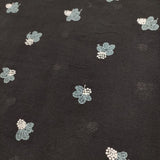 mina perhonen light berry aas3883 定価69300円 半袖 サイズ40 刺繍 総柄ドレス ワンピース チャコールグレー レディース ミナペルホネン【中古】5-0702S∞
