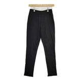 Lisette Le linge リネン パンツ レギンス ブラック レディース リゼッタ【中古】5-0609M∞
