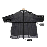 nest Robe リネン超撥水オーバーシャツ 01242-1534 定価29700円 ブラウス 24SS チャコールグレー レディース ネストローブ【中古】4-1230M♪