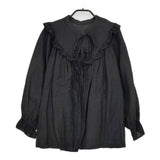 nest Robe リネン×ボイル2Wayフリル 01234-1453 ブラウス シャツ 23AW ブラック レディース ネストローブ【中古】5-0702M∞