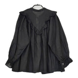 nest Robe リネン×ボイル2Wayフリル 01234-1453 ブラウス シャツ 23AW ブラック レディース ネストローブ【中古】5-0702M∞