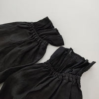 nest Robe リネン×ボイル2Wayフリル 01234-1453 ブラウス シャツ 23AW ブラック レディース ネストローブ【中古】5-0702M∞