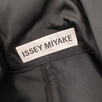 ISSEY MIYAKE ダウンロングコート ジャケット 素材切り替え 日本製 IM33FA015 サイズ2 ダウンコート ブラック レディース イッセイミヤケ【中古】5-0111A◎