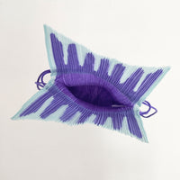 PLEATS PLEASE ISSEY MIYAKE プリーツ巾着バッグ PP42-AG471 日本製 巾着バッグ ミズイロ ムラサキ レディース プリーツプリーズ【中古】5-0114G◎