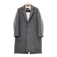 ATON AIR DOUBLE MELTON チェスターフィールドコート 定価86900円 サイズ00 チェスターコート グレー レディース エイトン【中古】5-0111A◎