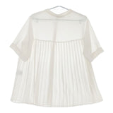w closet WEARS INC. 半袖 ポリエステル ブラウス シャツ オフホワイト レディース ダブルクローゼット ウェアーズインク【中古】5-0524S∞