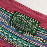 RALPH LAUREN COUNTRY コンチョボタン コットン カーディガン ワインレッド レディース ラルフローレン【中古】5-0202M∞