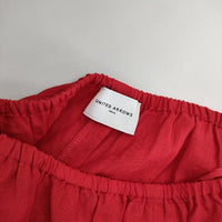UNITED ARROWS リネン フレア マキシスカート 1524-144-5235 ロングスカート 24SS レッド レディース ユナイテッドアローズ【中古】5-0409M∞