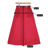 UNITED ARROWS リネン フレア マキシスカート 1524-144-5235 ロングスカート 24SS レッド レディース ユナイテッドアローズ【中古】5-0409M∞