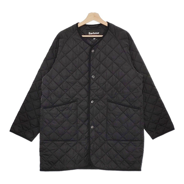 Barbour 232LQUS003 サイズ36 ノーカラー オーバーサイズ キルティングジャケット ブラック レディース バブアー【中古】4-1230T♪